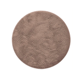 Rond Hoogpolig Vloerkleed Taupe| Ultra Zacht Shaggy Tapijt Fluffy