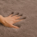 Rond Hoogpolig Vloerkleed Taupe| Ultra Zacht Shaggy Tapijt Fluffy