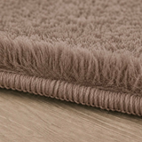 Rond Hoogpolig Vloerkleed Taupe| Ultra Zacht Shaggy Tapijt Fluffy