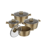 Homelux Luxe Inductie Kookpannenset 8-Delig – Champagnegoud
