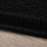 Rond Hoogpolig Vloerkleed Zwart| Ultra Zacht Shaggy Tapijt Fluffy